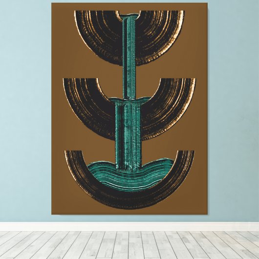 Geometric Vertical Abstract Composition Leinwanddruck (Insitu (Holzboden))