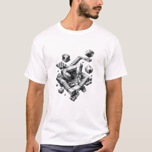 Geometric Vortex Illusion T-Shirt