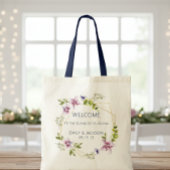 Geometric Watercolor Floral Welcome Tote Bag Tragetasche
