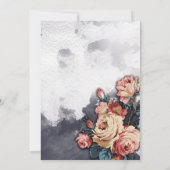 GEOMETRIC WATERCOLOR Graduierungspartei der Marine Einladung (Rückseite)