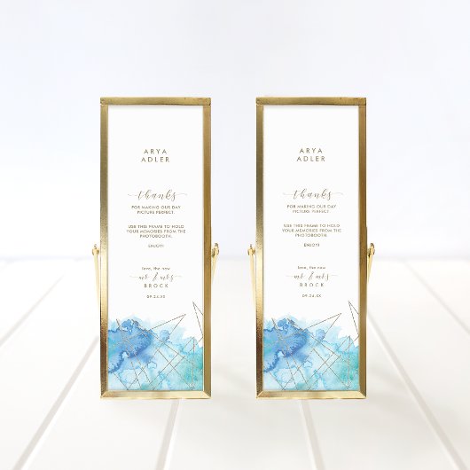 Geometric Watercolor Mr. Fotobooth Platzkarte