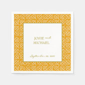Geometric Wedding Paper Napkin Serviette (Vorderseite)