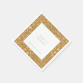 Geometric Wedding Paper Napkin Serviette (Ecke)