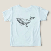 Geometric Whale Kids' T-Shirt (Design Rückseite)