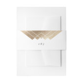Geometric White Gatsby Wedding Einladungsbanderole (Vorderseite Beispiel)