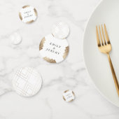Geometric White Gatsby Wedding Konfetti (Gruppe)