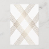 Geometric White Gold Gatsby Wedding RSVP Karte (Rückseite)