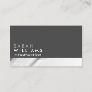 Geometric White Gray Abstrakt   Corporate Style Visitenkarte