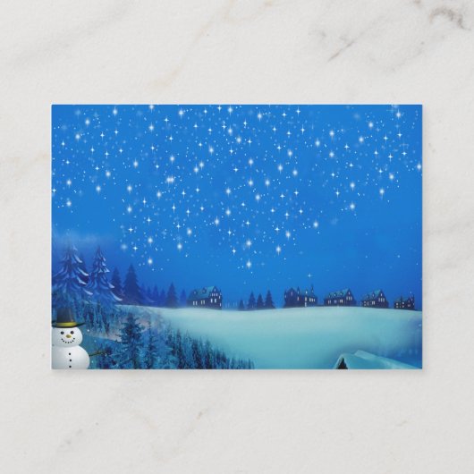 Geometric - Winter-Gold Fantasy Theme Begleitkarte (Rückseite)