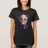 Geometric Wolf Head Polygon Low Poly T-Shirt (Vorderseite)
