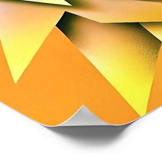 Geometric Wolf Illustration Tierdesign Poster (Ecke)