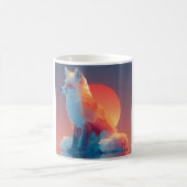Geometric Wolf Silhouette |Modern Polygon Wildlife Kaffeetasse (Mittel)