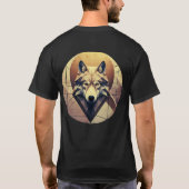 Geometric Wolf Spirit – Sacred Animal Design T-Shirt (Rückseite)