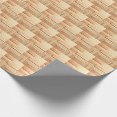 Geometric Wood On Sand Design Geschenkpapier (Ecke)