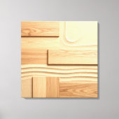 Geometric Wood On Sand Design Leinwanddruck (Vorderseite)