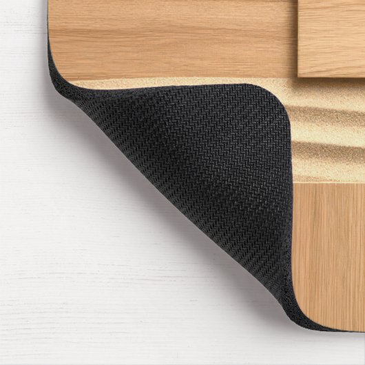 Geometric Wood On Sand Design Mousepad (Ecke)
