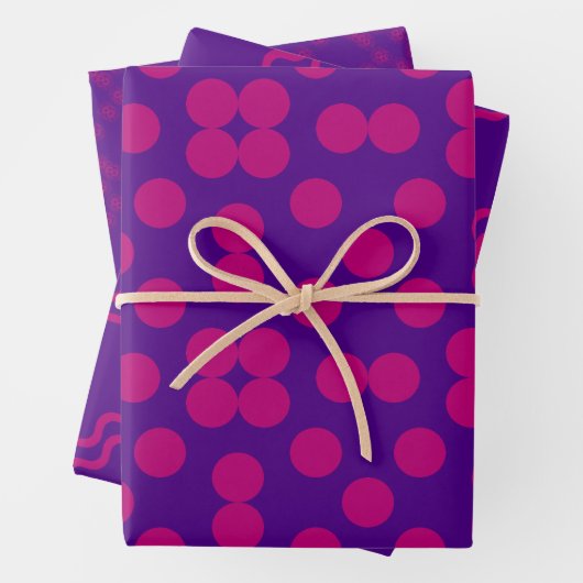 Geometric Wrapping Paper Flat Sheet Set of 3 Geschenkpapier Set (Beispiel)
