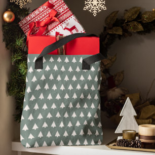 Geometric Xmas Tree Pattern Minimum Sage Green   Tasche