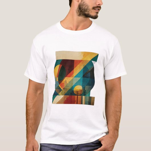 Geometric “Z” – Abstract Mid-Century Monogram T-Shirt (Vorderseite)