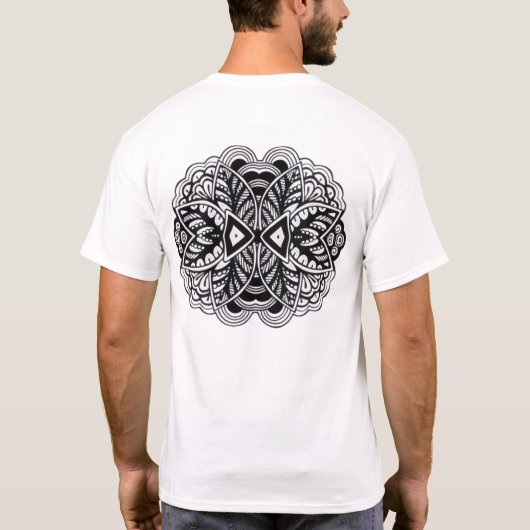 Geometric Zen Mandala Art T-Shirt (Rückseite)