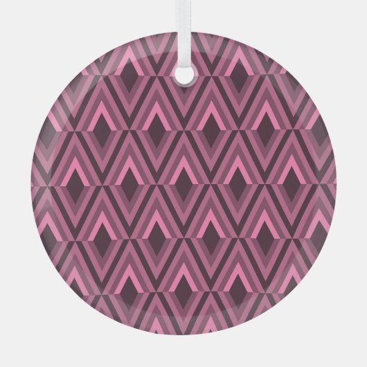 Geometric Zig Zag Ethnic Seamless Ornament Aus Glas (Vorderseite)