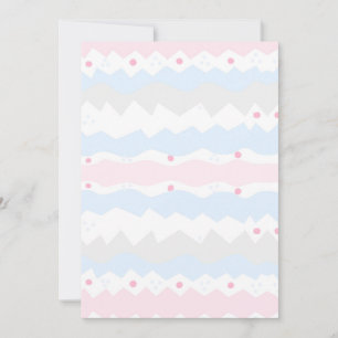 Geometric Zigzag Baby Pastel ästhetische Leere Einladung