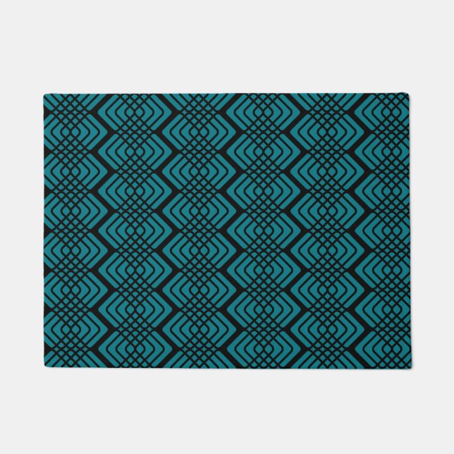 Geometric Zigzag Muster Door Mat Fußmatte (Vorderseite)