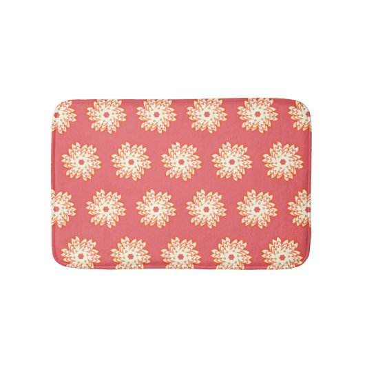 geometrical feminine bright kaleidoscope pattern badematte (Vorderseite)