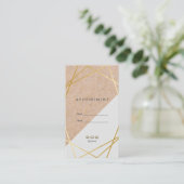 GeometricGoldKraftPrintGray-Ernennung Vertikal Visitenkarte (Stehend Vorderseite)