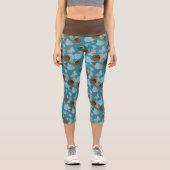 Geometrie Angesagt Modernes Abstraktes 50er Kunstm Capri Leggings (Vorderseite)