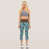 Geometrie Angesagt Modernes Abstraktes 50er Kunstm Capri Leggings (Vorderseite)