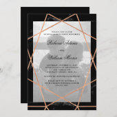 Geometrie auf schwarzem Marmor| Foto Einladung (Vorne/Hinten)