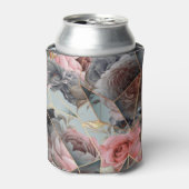 Geometrie aus Blumenkristall, Aquarellhintergrund Dosenkühler (Kanne Vorderseite)