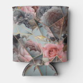 Geometrie aus Blumenkristall, Aquarellhintergrund Dosenkühler (Vorderseite)