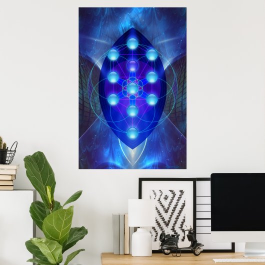 Geometrie - Baum des Lebensplakats Poster (Heimbüro)