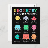 Geometrie Behalte Ihnen in Form - Spaß für Schulma Postkarte (Vorne/Hinten)