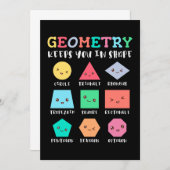 Geometrie behalte Sie in Form, geometrischen Forme Einladung (Vorne/Hinten)