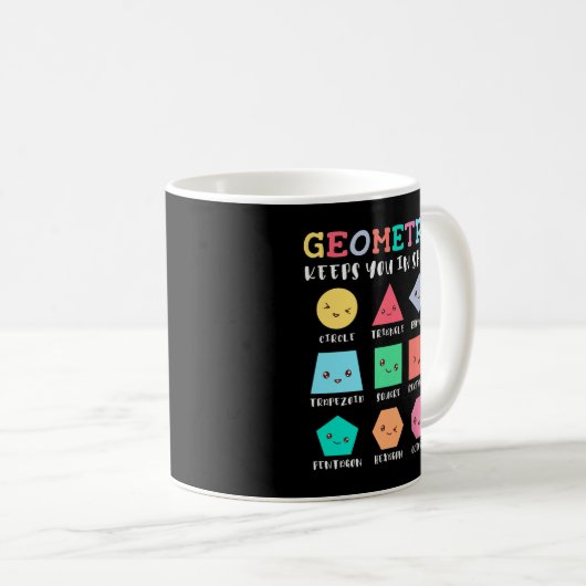 Geometrie behalte Sie in Form, geometrischen Forme Kaffeetasse (VorderseiteRechts)