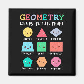 Geometrie behalte Sie in Form, geometrischen Forme Magnet (Vorne)