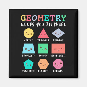 Geometrie behalte Sie in Form, geometrischen Forme Magnet
