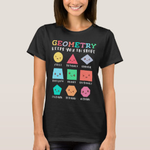 Geometrie behalte Sie in Form, geometrischen Forme T-Shirt