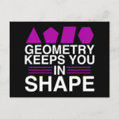 Geometrie Behalte Sie in Form Mathe Pun Joke Postkarte (Vorderseite)