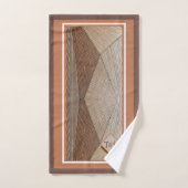 Geometrie Brown Shades Personalisiert Badhandtuch Set (Handtuch)