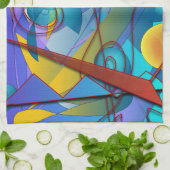 Geometrie-Collage Geschirrtuch (Gefaltet)