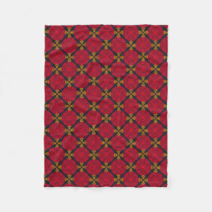 Geometrie der Dynastie: Traditionelles rotes chine Fleecedecke