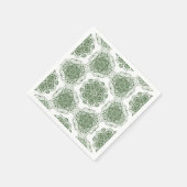 Geometrie der grünen Mandala Serviette (Ecke)