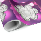 Geometrie der Natur Snowflake Kristalllein Geschenkpapier (Rolleneckpunkt)