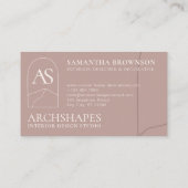 Geometrie der rosa Architektur - Innenarchitektur Visitenkarte (Rückseite)