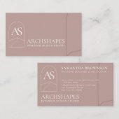 Geometrie der rosa Architektur - Innenarchitektur Visitenkarte (Vorne/Hinten)