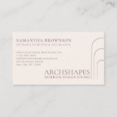 Geometrie der rosa Blush-Architektur - Innenarchit Visitenkarte (Rückseite)